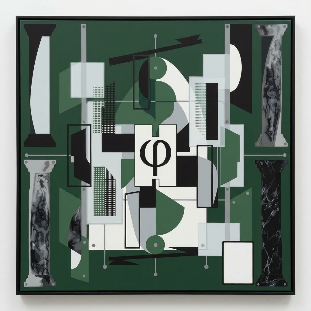 Geometric Equator in Forest Green